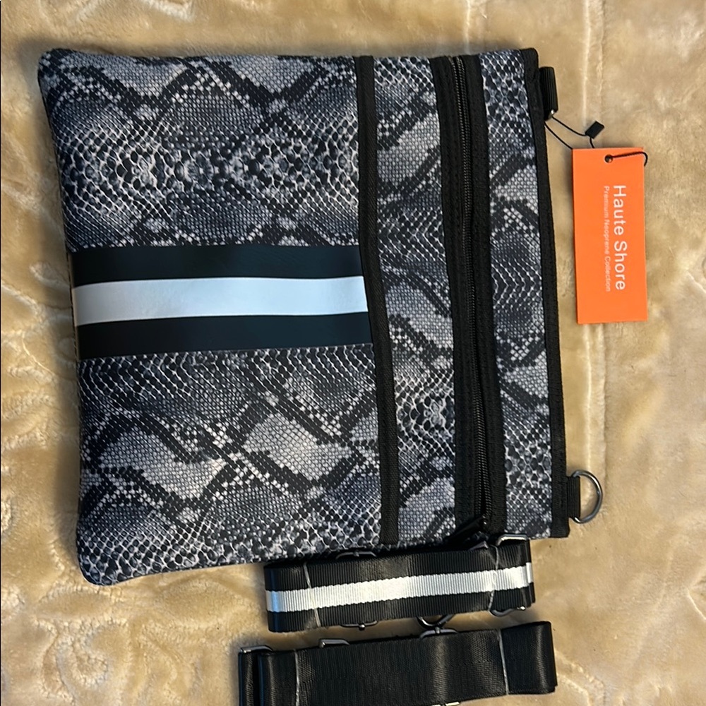 Haute Shore Gray Snake Print Men's Bag